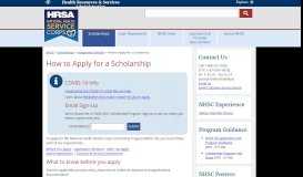 
							         How to Apply for a Scholarship | NHSC								  
							    