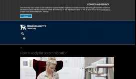 
							         How to apply for accommodation | Birmingham City University								  
							    