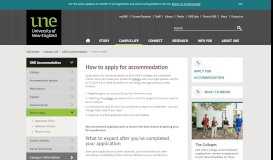 
							         How to apply for accommodation - University of New England (UNE)								  
							    