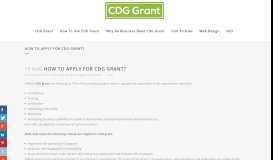 
							         How to Apply for CDG Grant?								  
							    