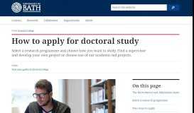 
							         How to apply for doctoral study - bath.ac.uk								  
							    