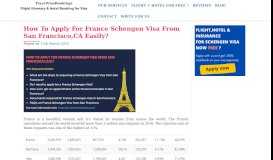 
							         How to Apply for France Schengen Visa from San Francisco, CA?								  
							    