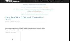 
							         How to Apply for FUNAAB Pre-Degree Admission Form - 2015/16 ...								  
							    