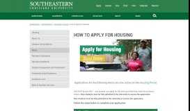 
							         How to Apply for Housing - Southeastern Louisiana University								  
							    