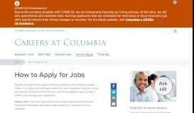 
							         How to Apply for Jobs | Careers at Columbia								  
							    