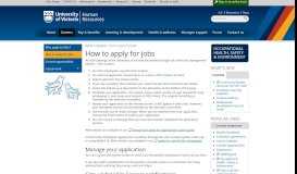 
							         How to apply for jobs - University of Victoria - UVic								  
							    
