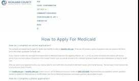 
							         How to Apply For Medicaid - Richland County Job and Family Services								  
							    