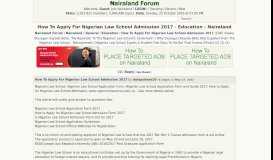 
							         How To Apply For Nigerian Law School Admission 2017 - Education ...								  
							    