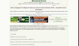 
							         How To Apply For Nigerian Prisons Service Recruitment 2018 - Jobs ...								  
							    