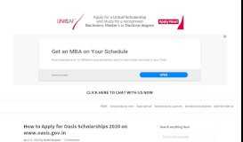 
							         How to Apply for Oasis Scholarships 2020 on www.oasis.gov.in								  
							    