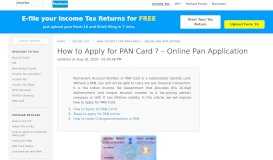 
							         How to Apply for PAN Card Online | How to Apply for Changes ...								  
							    