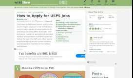 
							         How to Apply for USPS Jobs: 10 Steps (with Pictures) - wikiHow								  
							    