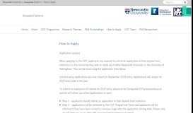 
							         How to Apply | Geospatial Systems | Newcastle University								  
							    