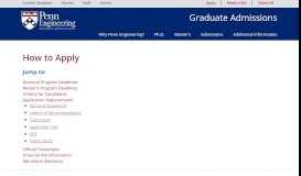 
							         How to Apply - Graduate Admissions - University of Pennsylvania								  
							    