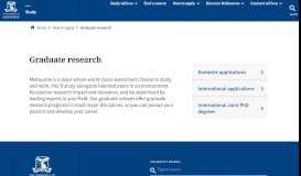 
							         How to apply - graduate research study - University of Melbourne								  
							    