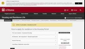 
							         How to apply | Housing Service | University of Ottawa								  
							    
