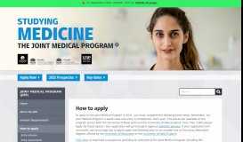
							         How to apply / Joint Medical Program - University of Newcastle								  
							    