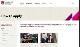 
							         How to apply - Macquarie University								  
							    