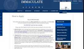 
							         How to Apply - Miscellaneous - Immaculate Heart Academy								  
							    