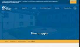 
							         How to apply | Royal Agricultural University								  
							    