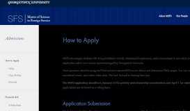 
							         How to Apply | SFS MSFS - Georgetown MSFS - Georgetown University								  
							    