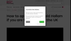 
							         How To Apply | Sheffield Hallam University								  
							    