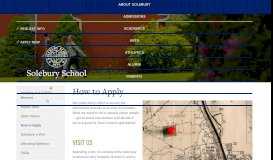 
							         How to Apply - Solebury School								  
							    