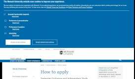 
							         How to apply - Study Abroad - Monash University								  
							    