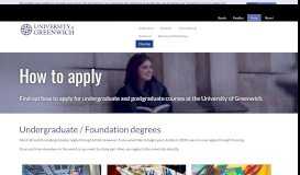 
							         How to apply | Study here | University of Greenwich								  
							    