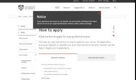 
							         How to apply - The University of Sydney								  
							    