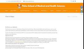 
							         How to Apply | Thika School of Medical and Health Sciences								  
							    