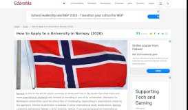 
							         How to Apply to a University in Norway (2019) - Edarabia								  
							    