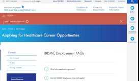 
							         How to Apply to Careers at BIDMC | BIDMC of Boston								  
							    