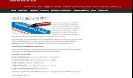 
							         How to apply to MUT - Mangosuthu University of Technology								  
							    