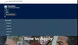 
							         How to Apply to Penn State - Undergraduate Admissions								  
							    