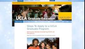 
							         How to Apply to UCLA Graduate School - UCLA Graduate Programs								  
							    