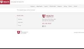 
							         How to Apply - U of U College of Health - | University of Utah								  
							    