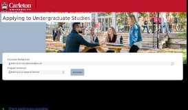 
							         How to Apply - Undergraduate Admissions - Carleton University								  
							    