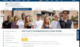 
							         How to Apply | Undergraduate Program | John Cabot University								  
							    