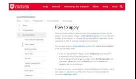 
							         How to apply — University of Leicester								  
							    