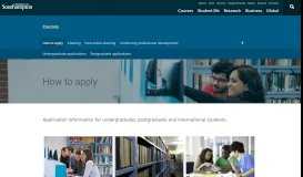 
							         How to apply | University of Southampton								  
							    