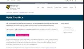 
							         How to Apply - University of Wales Trinity Saint David - uwtsd								  
							    