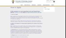 
							         How to Apply — UTech, Ja.								  
							    