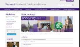 
							         How to Apply - Western University								  
							    