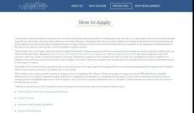 
							         How to Apply - William Penn Foundation								  
							    