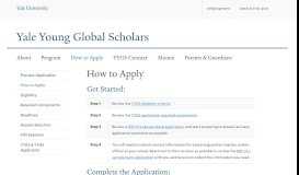 
							         How to Apply | Yale Young Global Scholars								  
							    