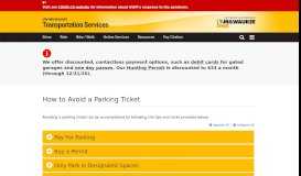 
							         How to Avoid a Parking Ticket | UWM Transportation Services								  
							    