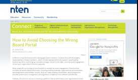 
							         How to Avoid Choosing the Wrong Board Portal – NTEN								  
							    