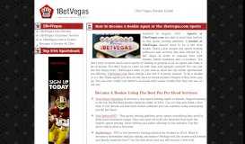 
							         How To Become A 1BetVegas.com Bookie In 2014?								  
							    