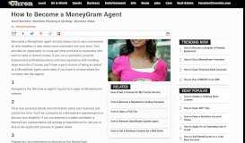 
							         How to Become a MoneyGram Agent | Chron.com								  
							    